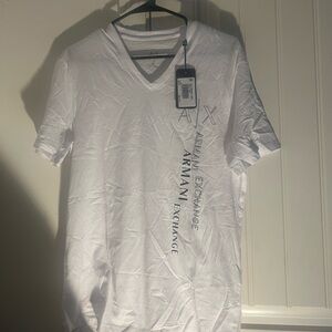 Armani Exchange V-Neck White Tee